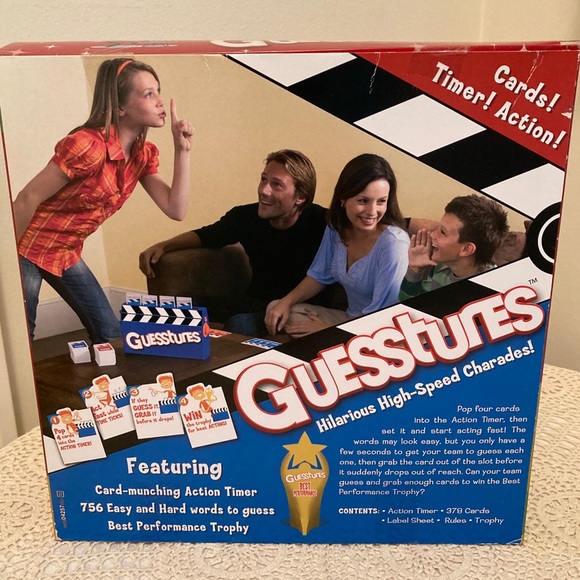 Guesstures Family High Speed Charades Board Game Age 8+ - Picture 2 of 2